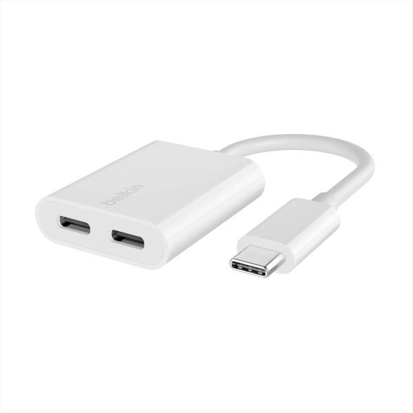 BELKING USB-C TO AUDIO+ CHARG ADAPTER WHITE