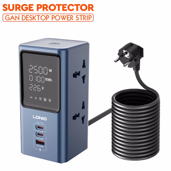 LDNIO POWER EXTENSION SOCKET WITH DISPLAY -2500W  SK2